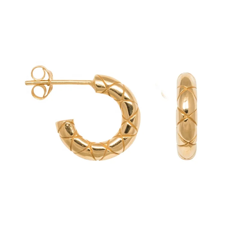 Позолоченные Серьги-Обручи из стерлингового серебра 925 пробы, модные ювелирные изделия