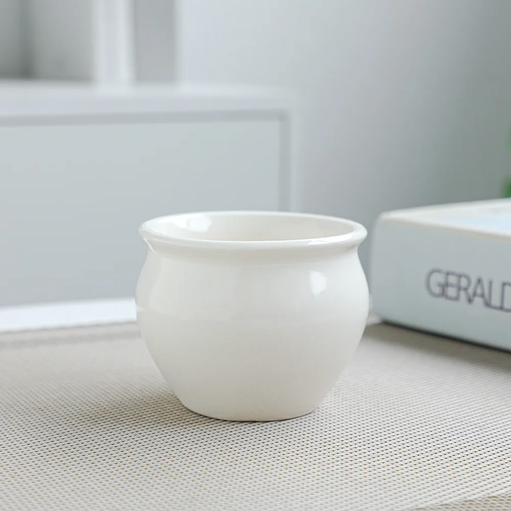 Home & Garden Desk Mini Small White Ceramic Flower Succulent Plant Pot