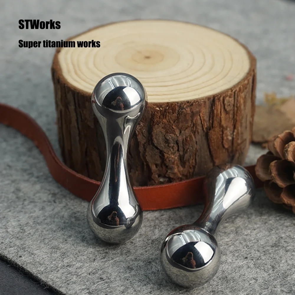 Titanium EDC Finger Skill Paracord Stress knucklebones game Custom machininig knucklebone fidget