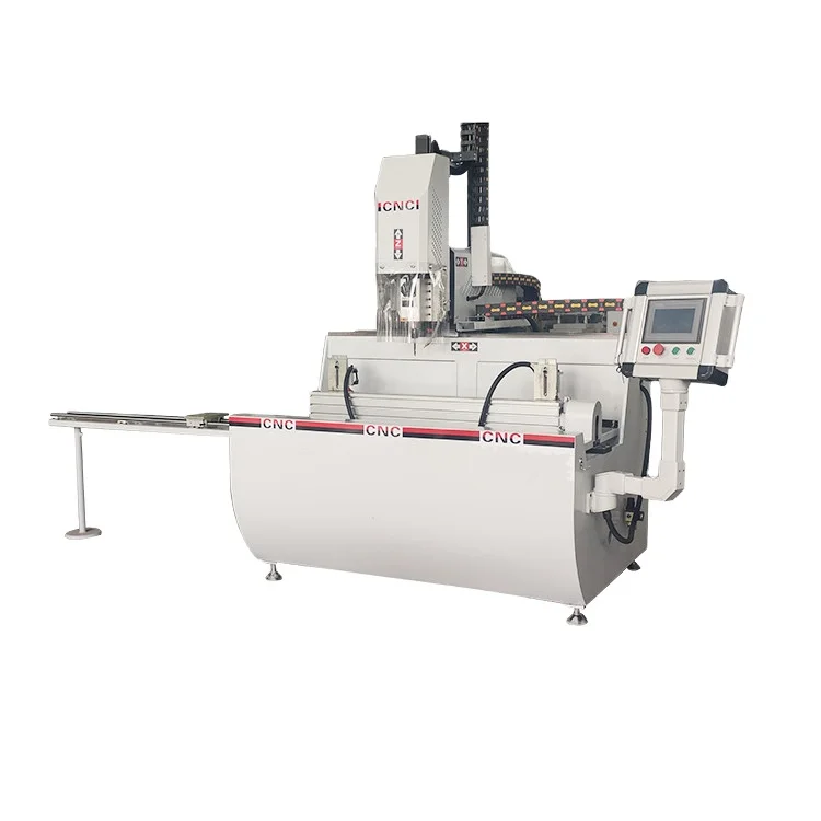 Aluminium window frame making machine CNC single head Milling and drilling Machine 1200mm 3000mm