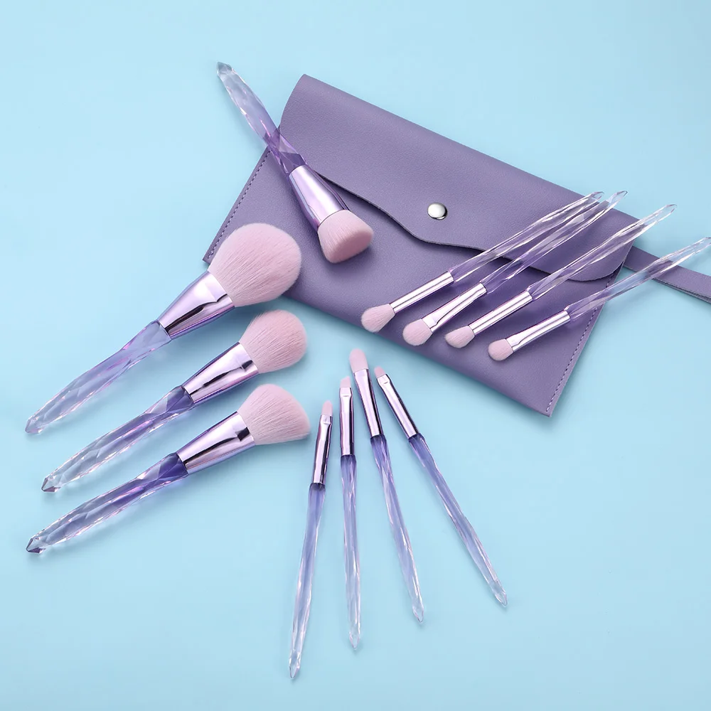 Custom Label Sparkly 13 Pcs  Foundation Eyeshadow Bling Makeup Brushes Set Cosmetic Make Up Brushes Tools Kit