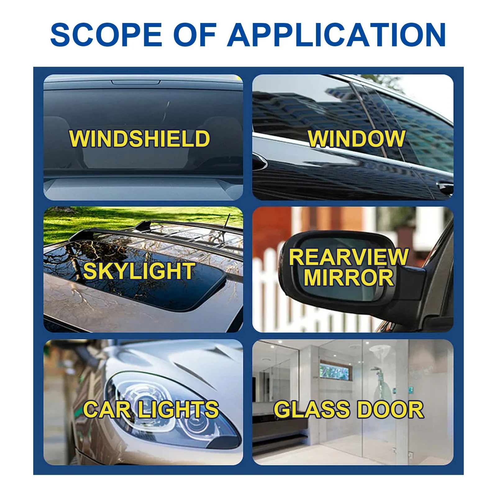 Rayhong Window Cleaner Tool Clear Vision Auto Window Cleaner Waterproof Car Window Shield Cleaner