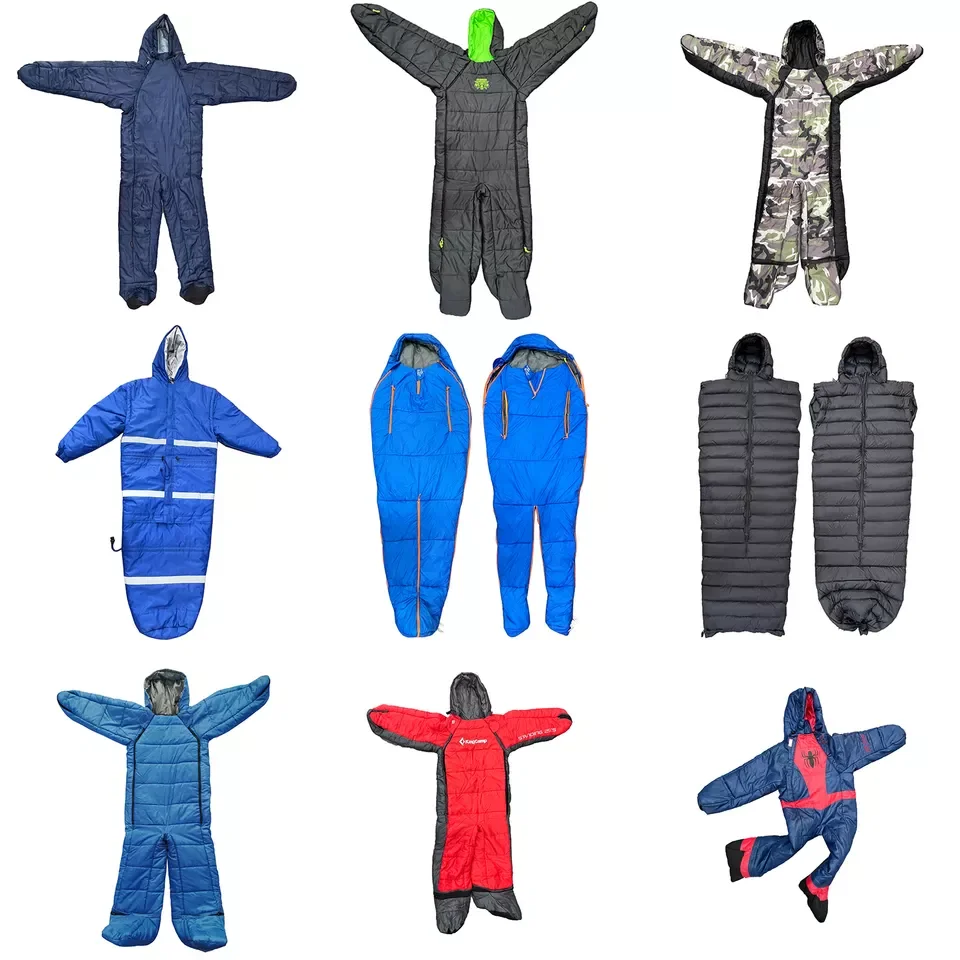 Waterproof Windproof Wearable Human Alien Shape Walking Sleeping Bag with Legs Arms Full Body for Winter Outdoor Camping