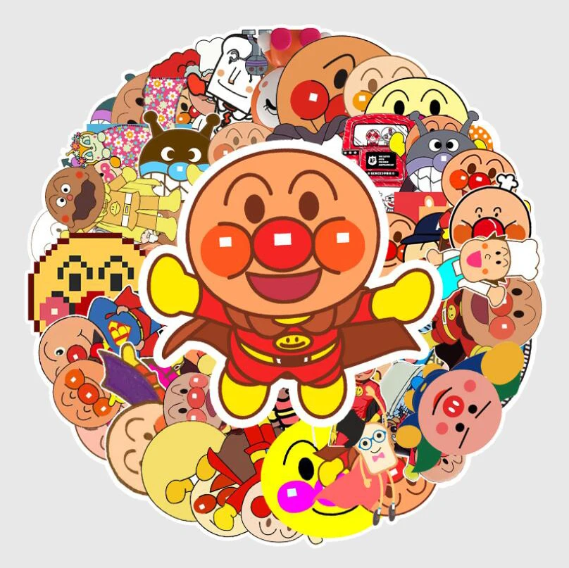 ZY0324C 52 PCS/Pack Funny Smiling Stickers Cute Waterproof Laptop Computer Skateboard Bicycle Luggage For Teen Kids Toys Sticker