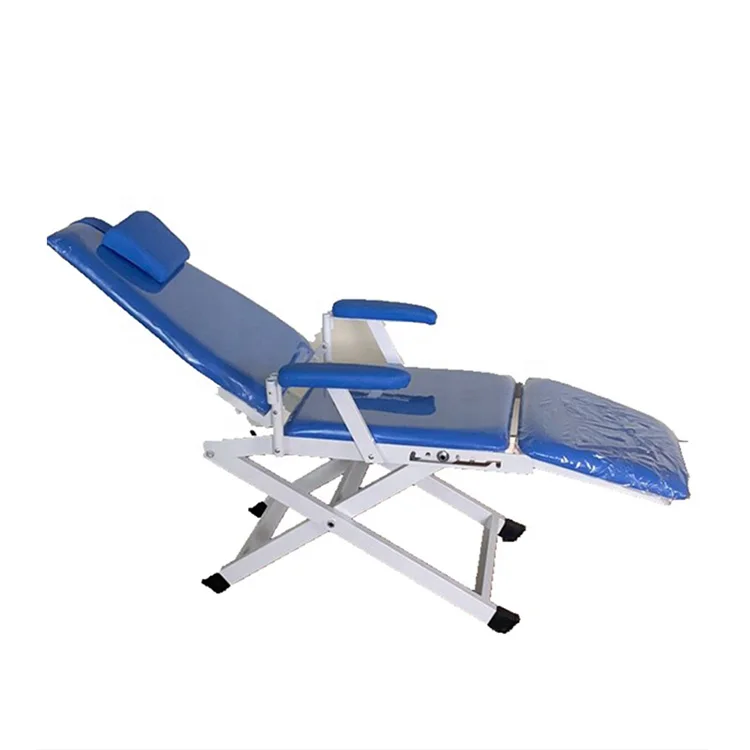 Blue Dental Chair unit with ce,iso high quality portable dental chair foldable portable dental chair