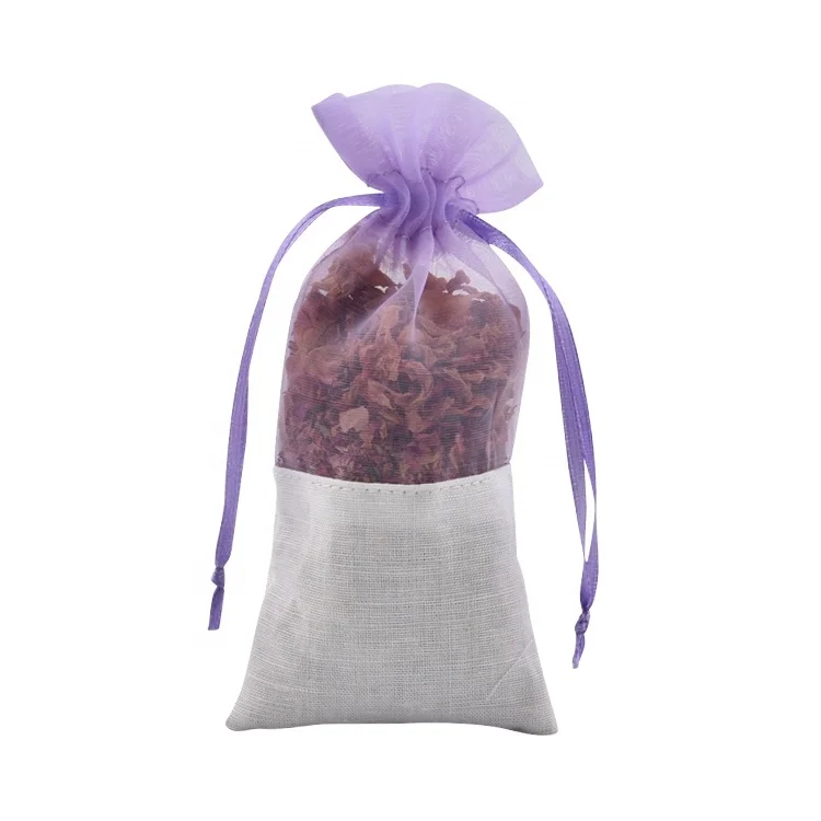 Custom-Air-Freshener Organza Bag lavender buds Scented sachet for Promotional Gift Items