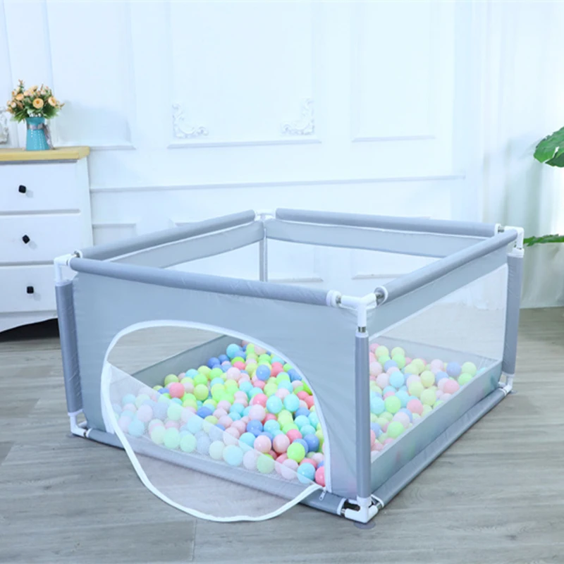 Indoor Kid Fence Baby Play Yard Playpen with Door Fabric Baby Playpen Stable Anti-collision Cloth Fence Play Fence for Baby