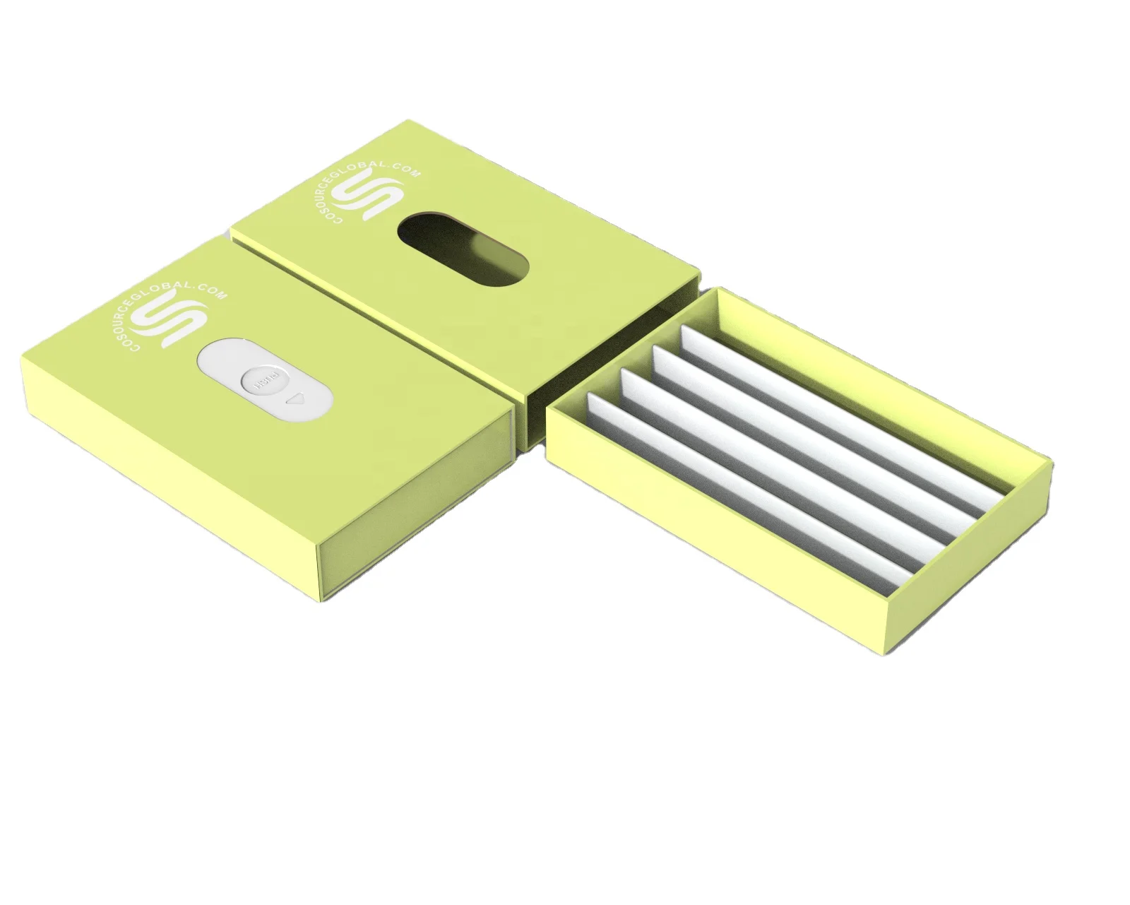 Plastic Free Custom Logo Slide Drawer 5 Packs King Size Cone Paper Tube CR Child Resistant Cones Packaging Box