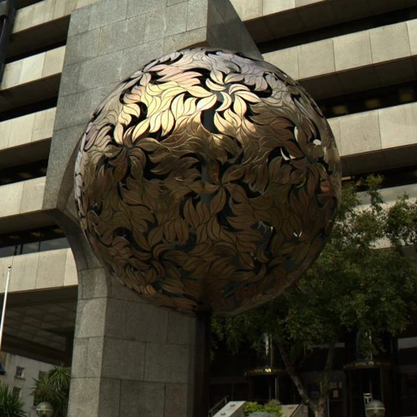 Наружное украшение сферический камин для сада с металлическими шариками стальной паяльник corten