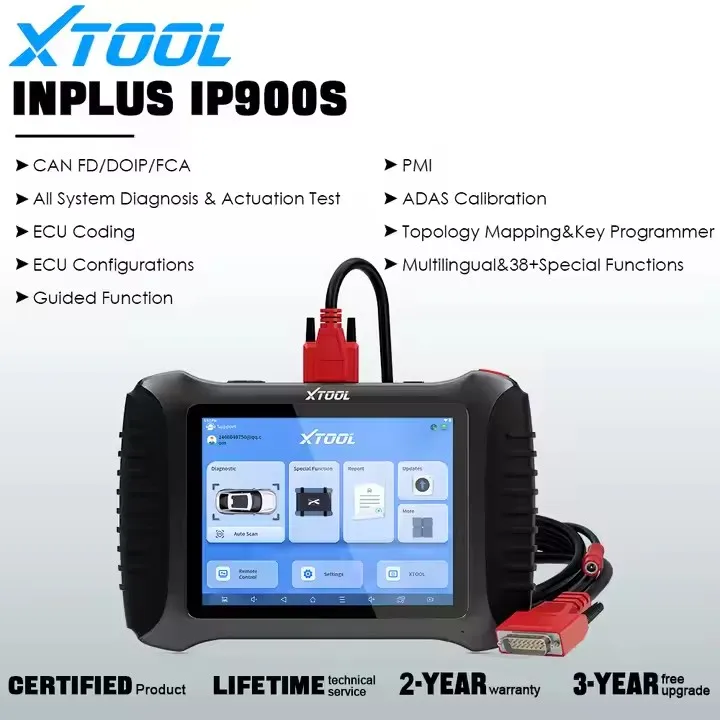 XTOOL IP900S Car Diagnostic Scan Tool for Cars OBD2 Code Reader FCA DoIP Bi-Directional ECU Coding Key Programming 38+ Resets