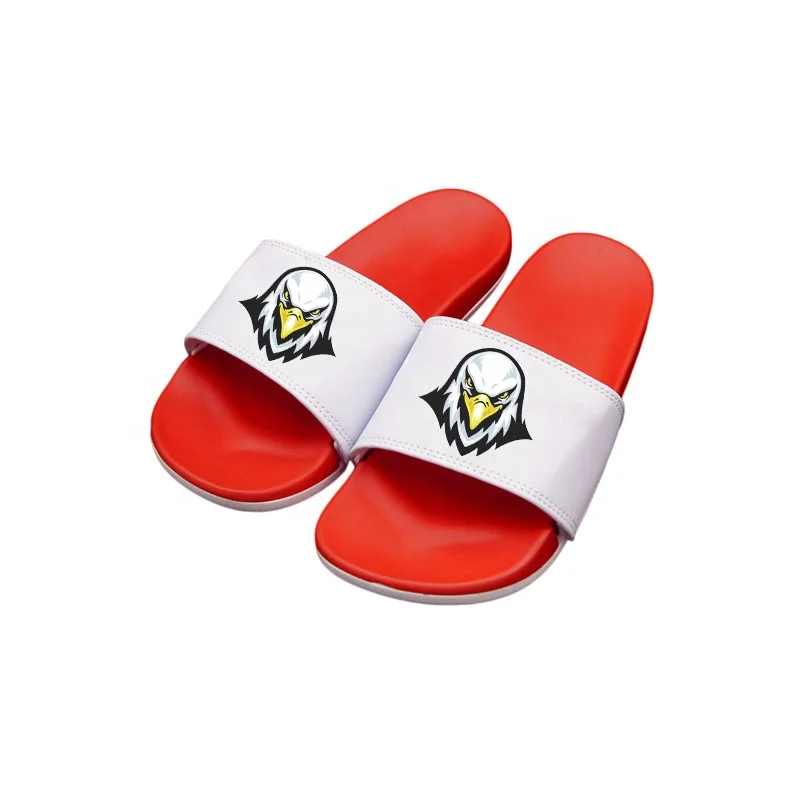 
Factory price top quality men leather slipper custom logo slide sandal, memory foam soft PU slides with logo 