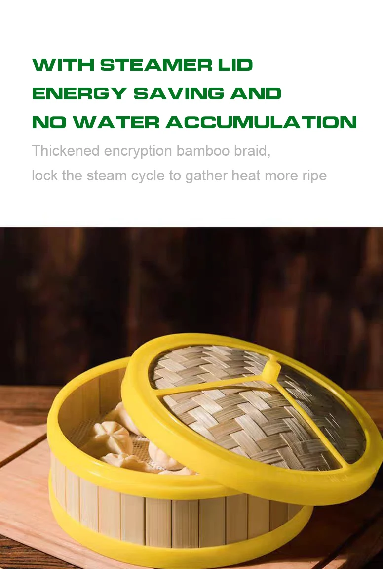 2024 hot sales Best Price Of Dim Sum&rice Basket 8 10 Inch Baskets bamboo Handle Wood Beef Steamer