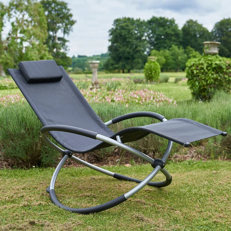 Indoor Outdoor Beach Garden Patio Folding Zero Gravity Rocking Chair Sun Recliner Lounger Chair