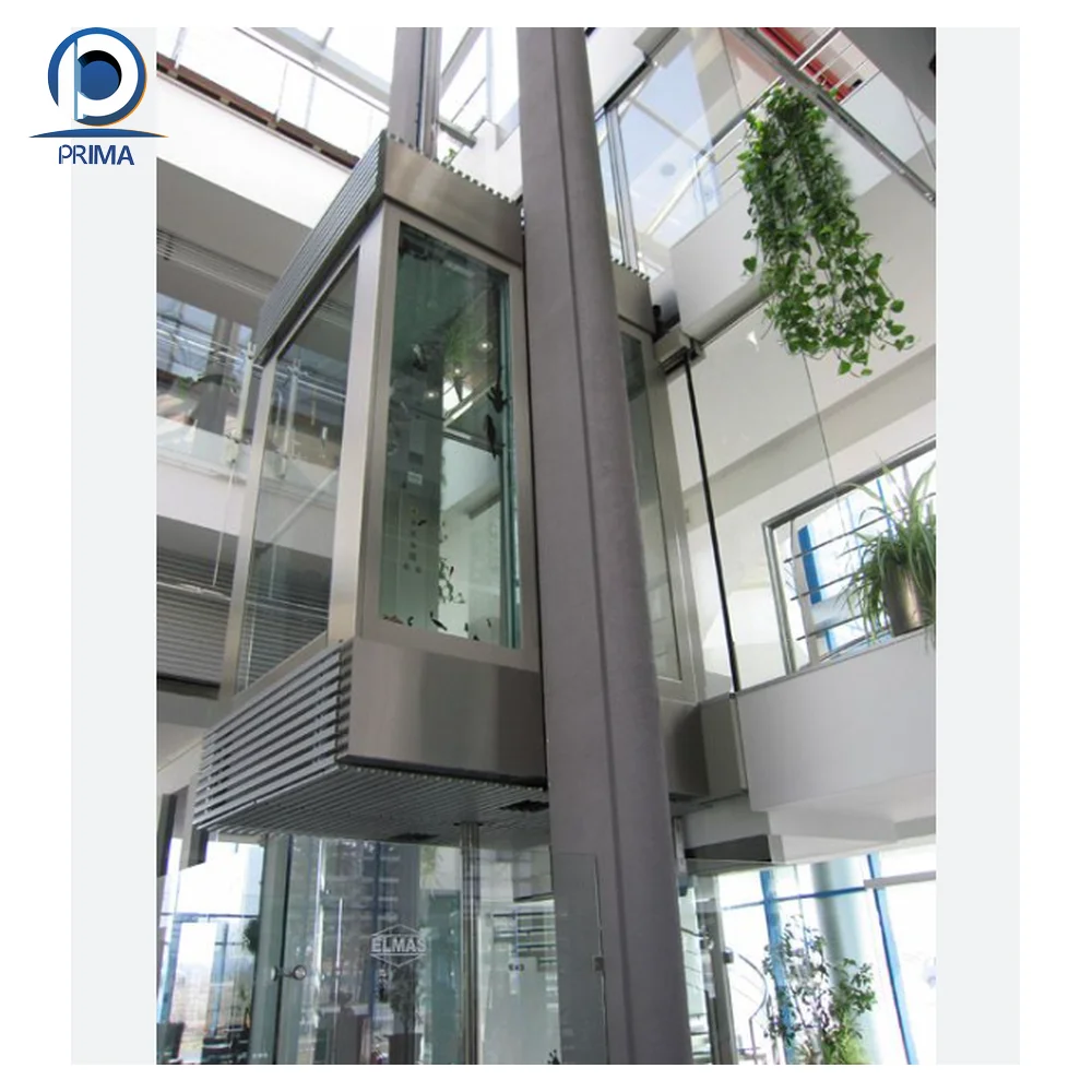 CBDMART Panoramic 2 Floors House Elevator With Two Doors Cabin Safety Gear Villa Lift Passenger Small Home Elevators