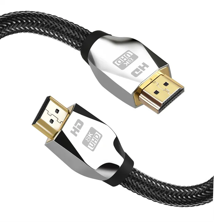  Сертифицированный Ультра высокоскоростной кабель HDMI YUV444 3D 8K60Hz 4K120Hz 48 Гбит/с 4320P золотистого с