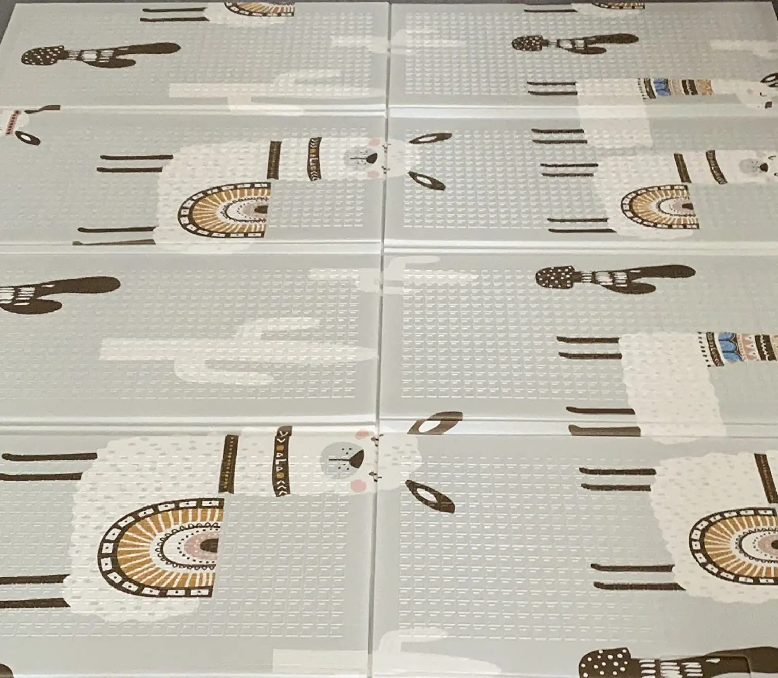 Children Double Sided Non-Toxic Educational Toy Large Cartoon Pattern Foldable Floor Pad Carpet Xpe Foam Baby Crawling Play Mat