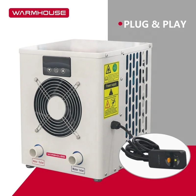 WarmHouse Wholesale Metal Swimming Pool Heat Pump 60Hz 50Hz R32 R410A Mini Small Pool Heater