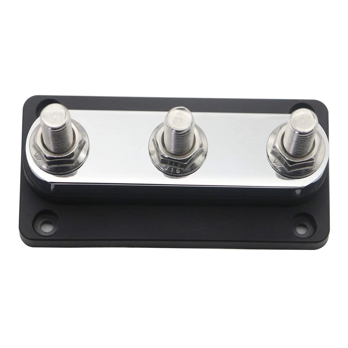 Amomd Stud 3-Way 600A High Current Amp Heavy Duty Copper Bus Bar