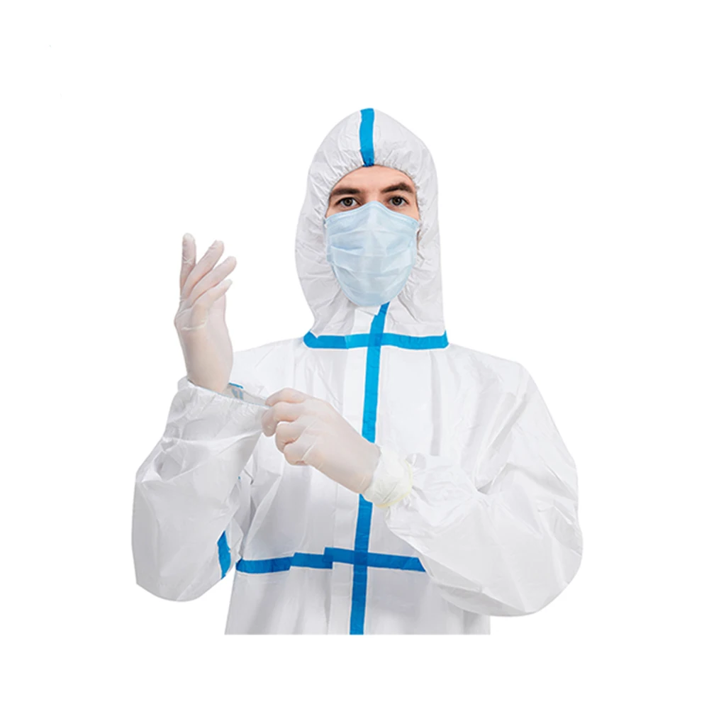 Non-Sterile Non-woven Disposable Chemical Medical Protective Coverall with Shoe Cover