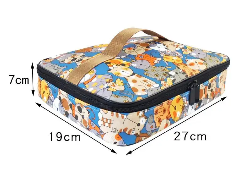 Cartoon lunch box bag Japanese office workers handbag lunch box simple lovely large capacity bento bag