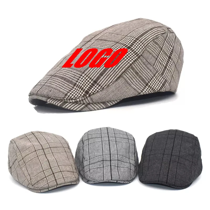 Custom Logo  French Uniform Women Cotton Beret Hat for Men