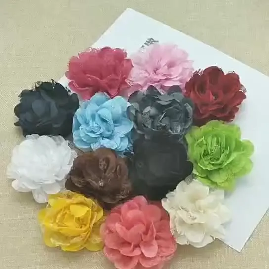 Fabric chiffon lace artificial flowers for dress clothing,artificial flowers decor wedding wall,artificial flowers wholesale