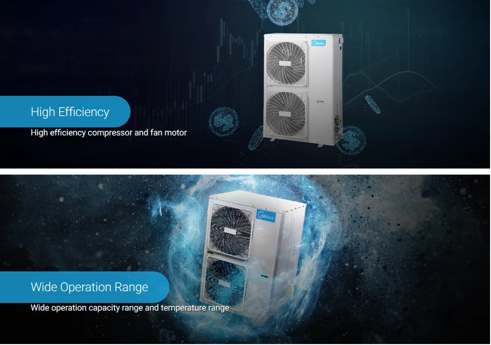 Midea air cond small air conditioning easy installation smart 40900btu heat pump mini split multi zone air conditioner