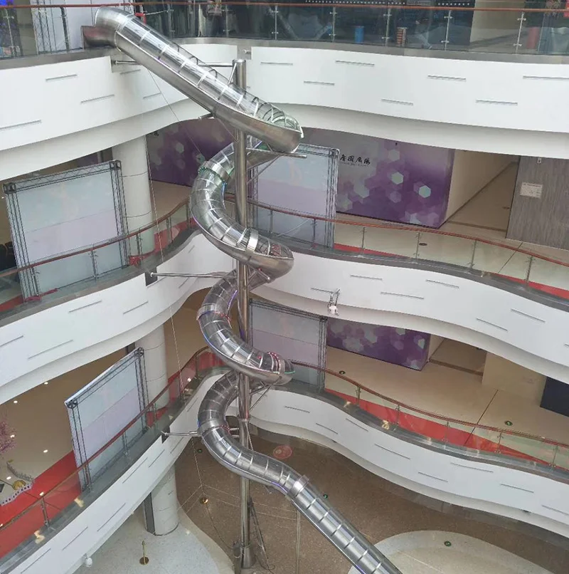 Tube Shopping Mall Stainless Steel Slide Market 304 Stainless Steel Slide Customized Outdoor Playground