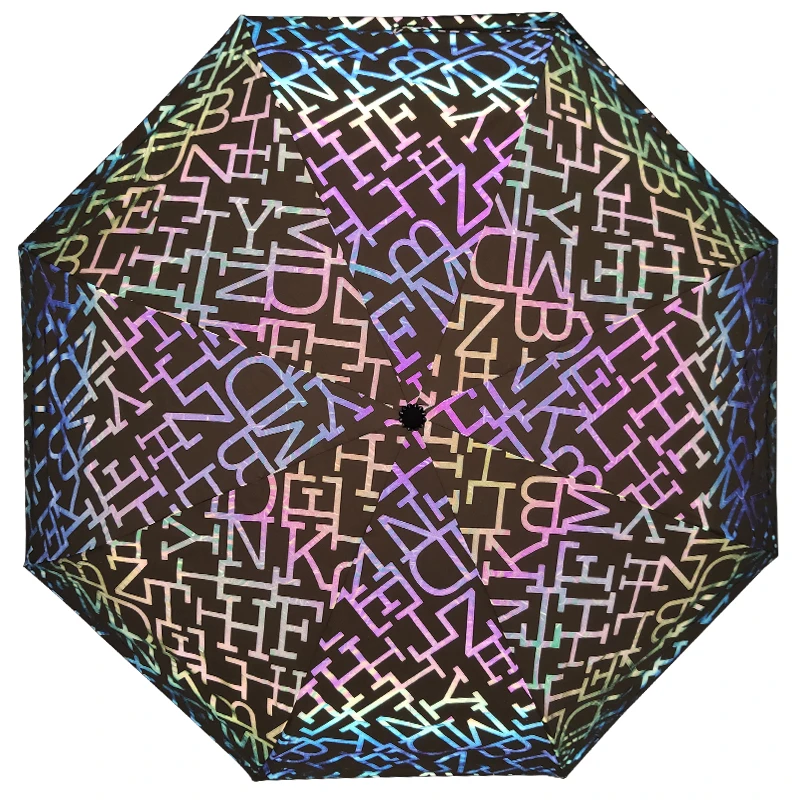 Новый дизайн популярный отражательный зонт мода складка печать отражатель зонт отражательный парашют