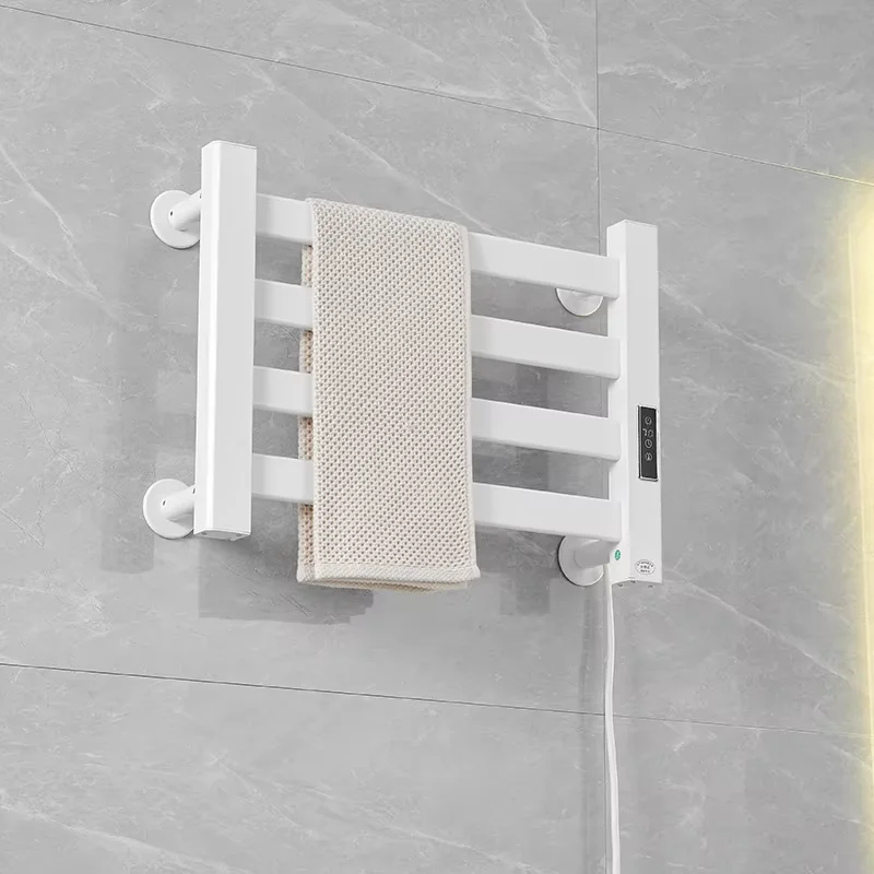 High Quality Electric Intelligent Aluminium Bathroom Towel Clothes Rack Electric Heated Drying Rack Towel Warmer