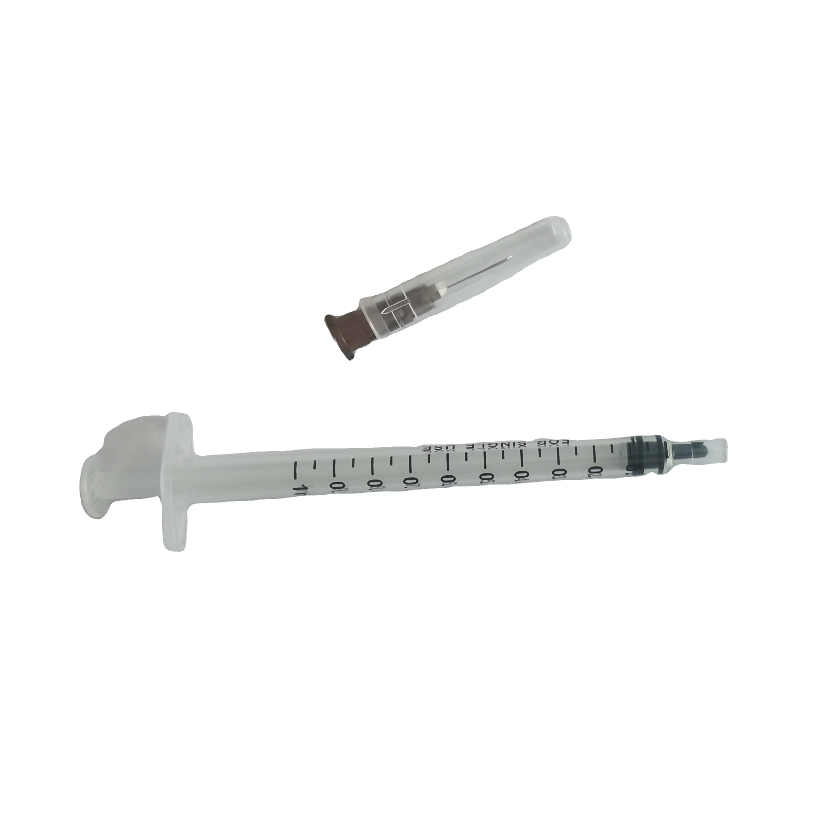 Одноразовый 1 мл шприц с иглой для использования человеком и животными Одобрен CE для вакцины luer slip