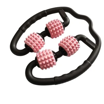 HUAYI Best fitness tool  adjustable massage roller jade hand muscle roller massage stick