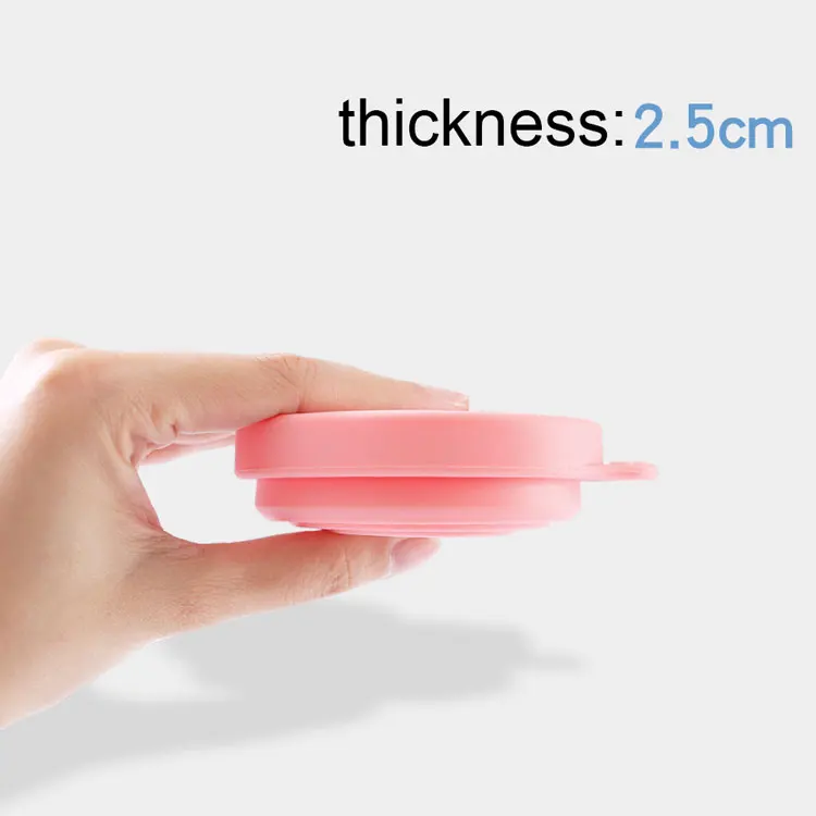 China Factory Portable Travel Camping Folding Drinking Coffee Mug Reusable Silicone Collapsible Cup for Travel