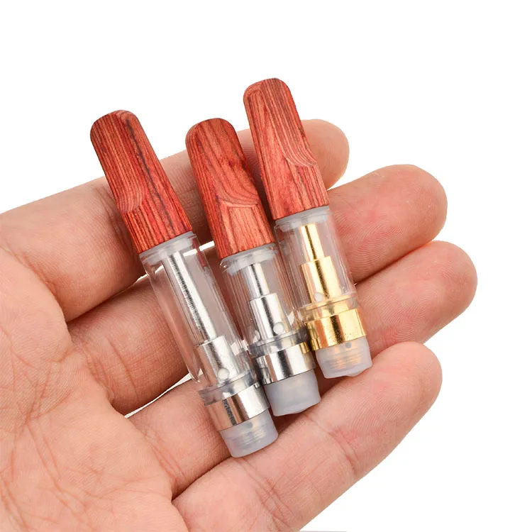 
510 thread vape cartridge wood tip wholesale ceramic coil no leaking wood cbd vape carts 510 custom cartridge 