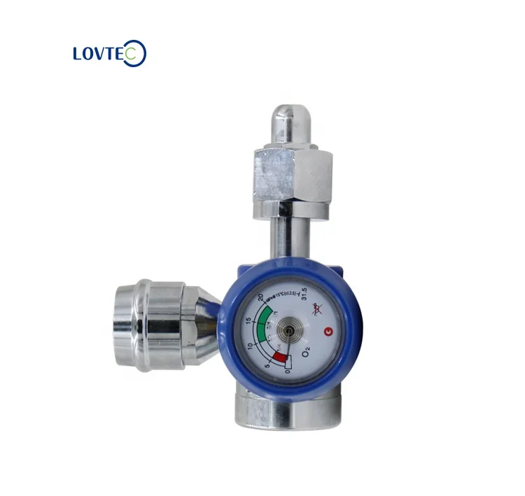 Lovtec American use Bullnose full brass oxygen regulator with quick mini outlet  pressure reducer MEDICAL type