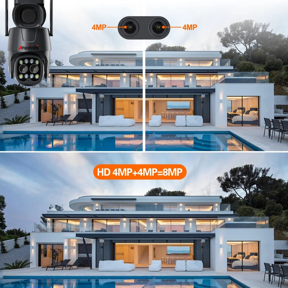 Новый-Солнечная энергия Camhipro Smart wifi комплекты солнечных камер 8MP солнечная энергетическая система для