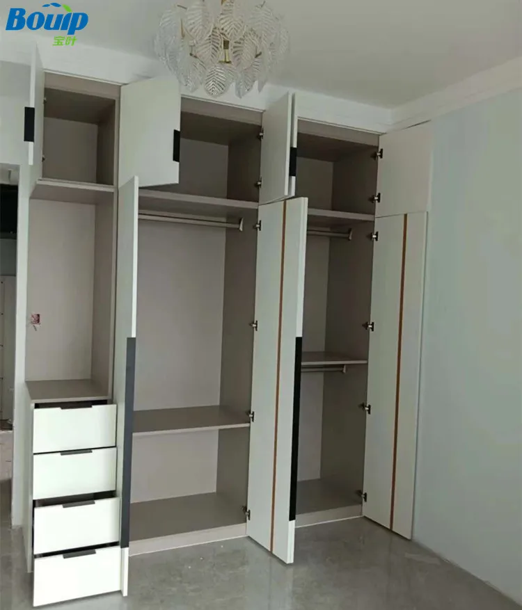 5 Doors Plywood Wardrobe Hot Sale Modern Design Bedroom Wardrobe with Drawer