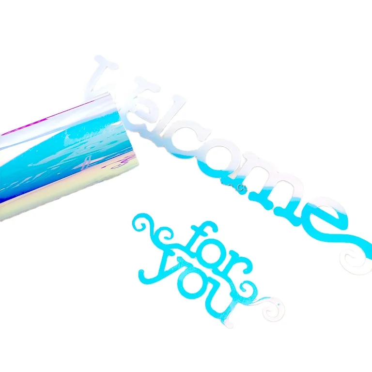 L&B Holographic Adhesive Vinyl Pack 30.5 x 30.5 cm Assorted Colors Laser Chrome Vinyl Works with All Cutter machine