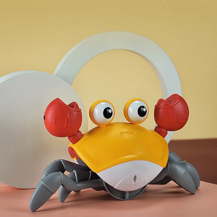 New Rechargeable Crawling Crabs Toy with Light and Music For Baby Fun Play