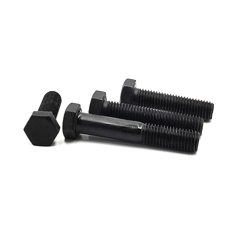 Alloy steel black oxide 1/4 3/8 5/16 1/2 hexagon bolt grade 12.9 heavy hex bolts unc h.d.g.