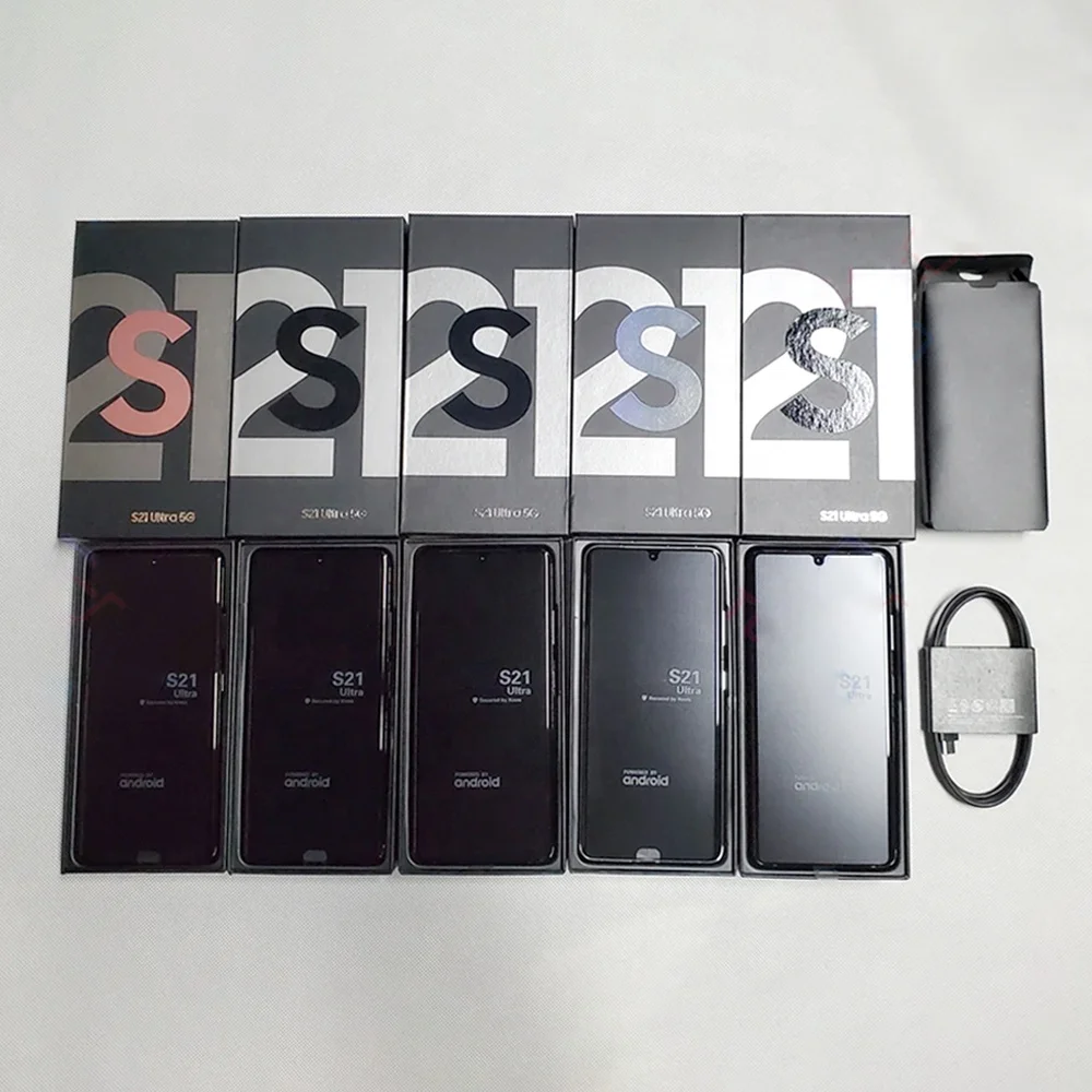 Оригинальный Подержанный мобильный телефон для Samsung S21 Ultra 5G смартфон 128 ГБ 1sim разблокированный Android S20 S22 б/у