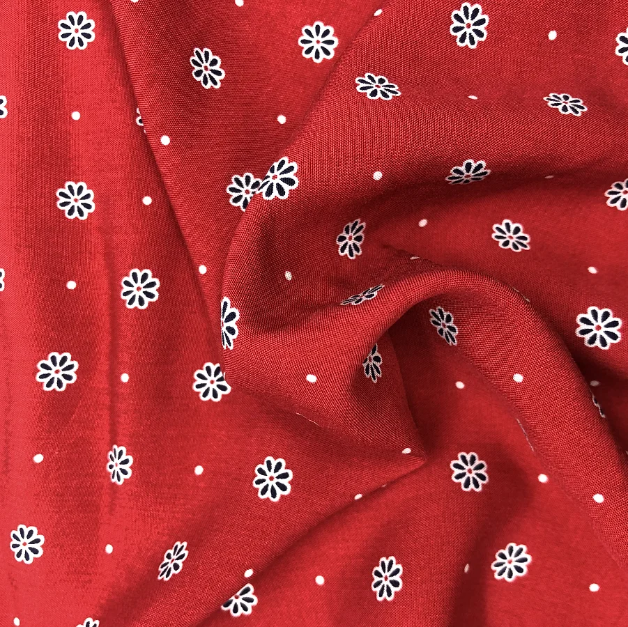 100% Rayon Viscose Chaill poplin Fabric For Garment Printed Shirt Fabric