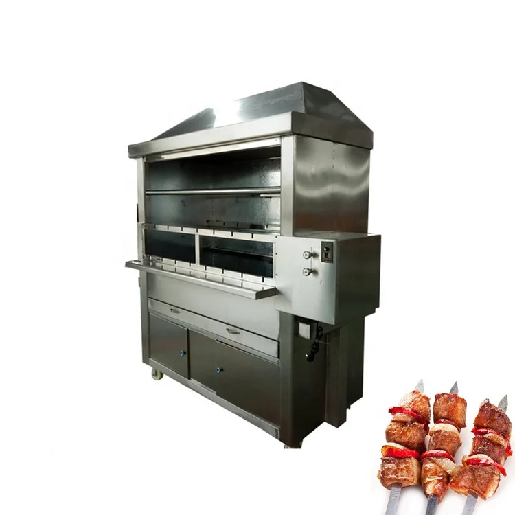 Mobile rotating barbecue bbq grill  griddle gas and electric chicken grill