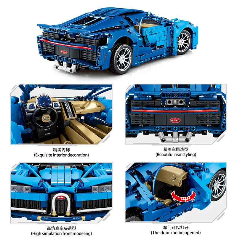 Zhiqu Toys 8604 Super Sport 40pcs Building Puzzle Technic Racing Car Model ABS DIY Educational Assembled Puzzle Box Gift EN71