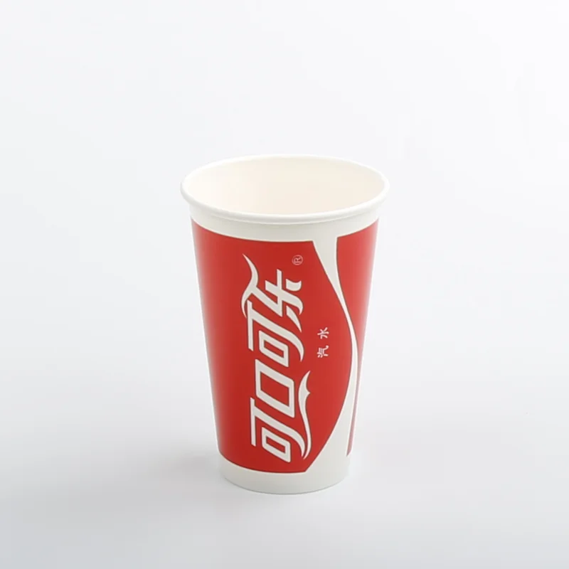 Custom LOGO Printed Takeaway Disposable Double PE Cold Drink Paper Cup