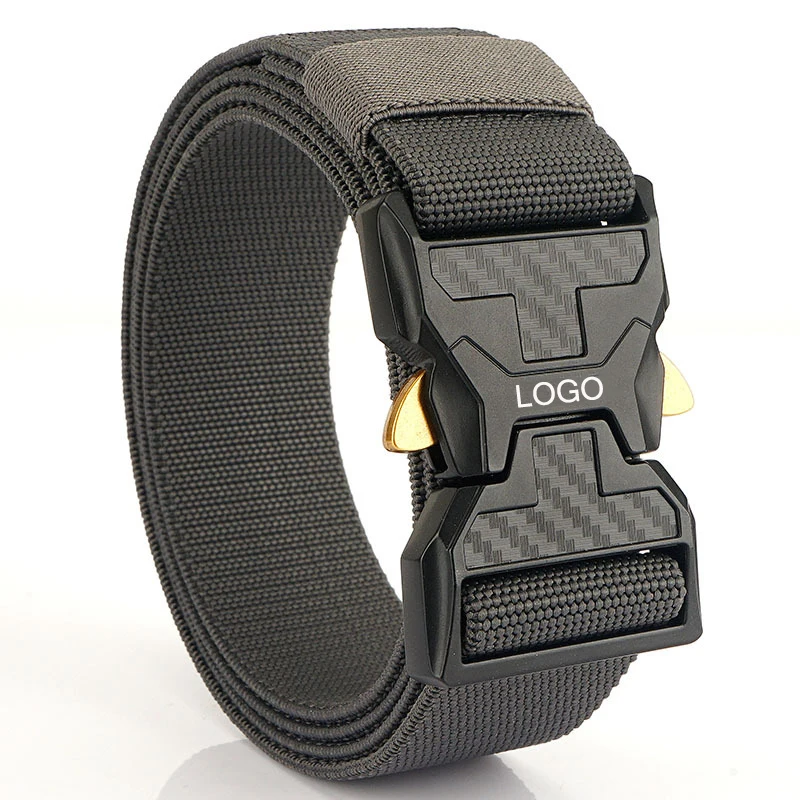 New Arrival Custom Your Logo 1.5' Wide Quick Release Best Tactcical Buckle Belt Fashion Men Designer Belt Stretch Belt for Men