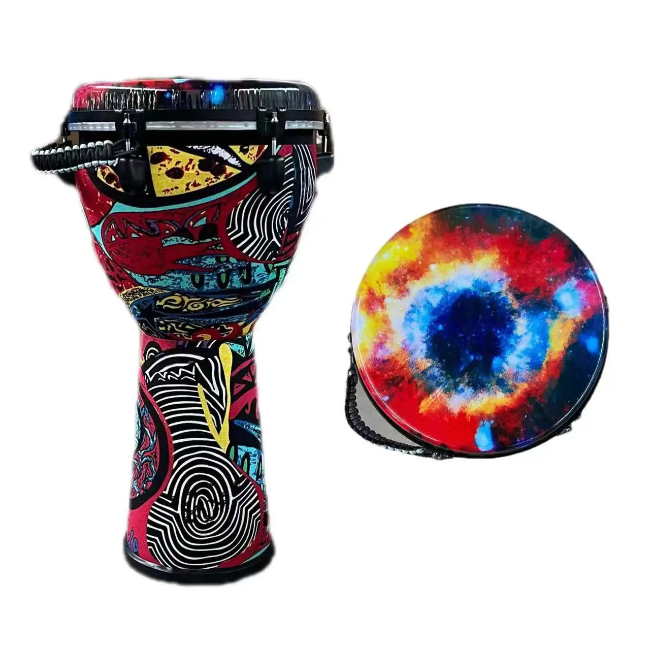 Mini 4pcs Set Rope Conga Drums,Bongo Drums And Djembe Drums