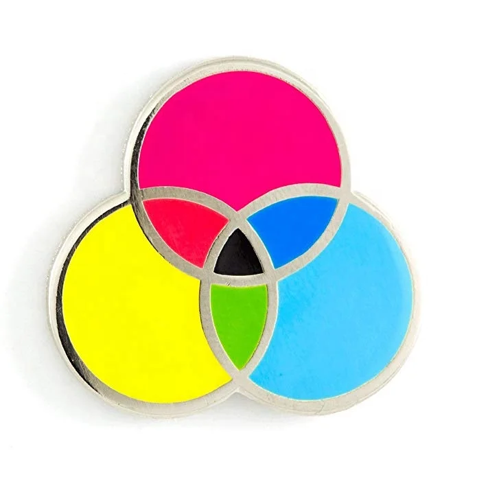 hot wholesale colorful loop enamel lapel pin badge with nickel plating brooch metal gifts