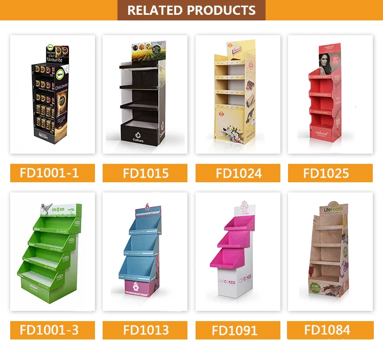 
Pop Up Cardboard Products Display Stand, Corrugated Carton Floor Display Racks, Paper Display Stand Shelf Unit 