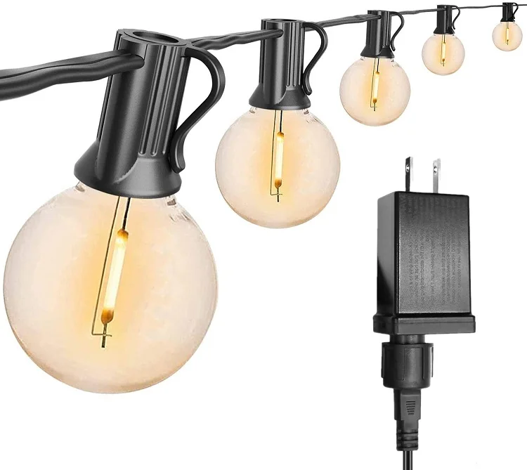 G40 LED Clear Globe Bulbs Solar Led String Fairy Light Outdoor Solar Globe Fairy Light Wedding Garland Lamp